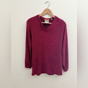 Missoni Women's V-Neck Sweater in Deep Burgundy